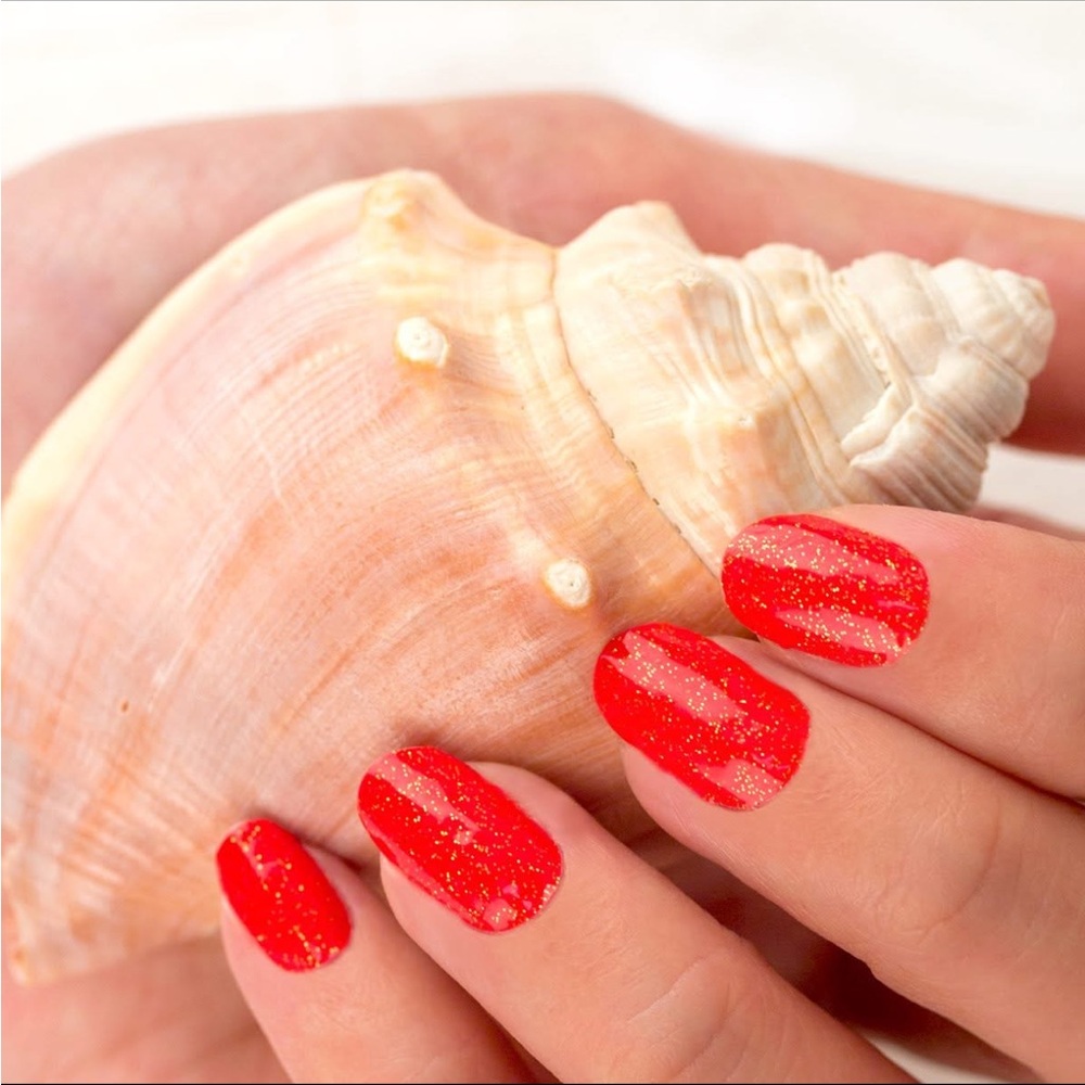 *Retired, HTF* Color Street: Coral Coast | Orange Gold Glitter Summer Beach - Picture 2 of 12